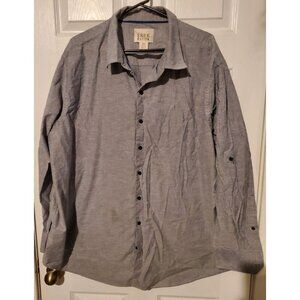 True Nation Shirt Mens Sz 3x Blue Button Up Long Sleeve
